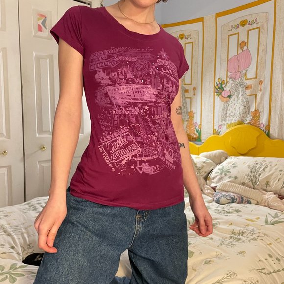 COPY - Y2K rhinestone las Vegas bodycon shirt! - Picture 6 of 10